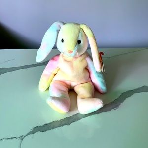 TY HIPPIE RABBIT BEANIE BABY